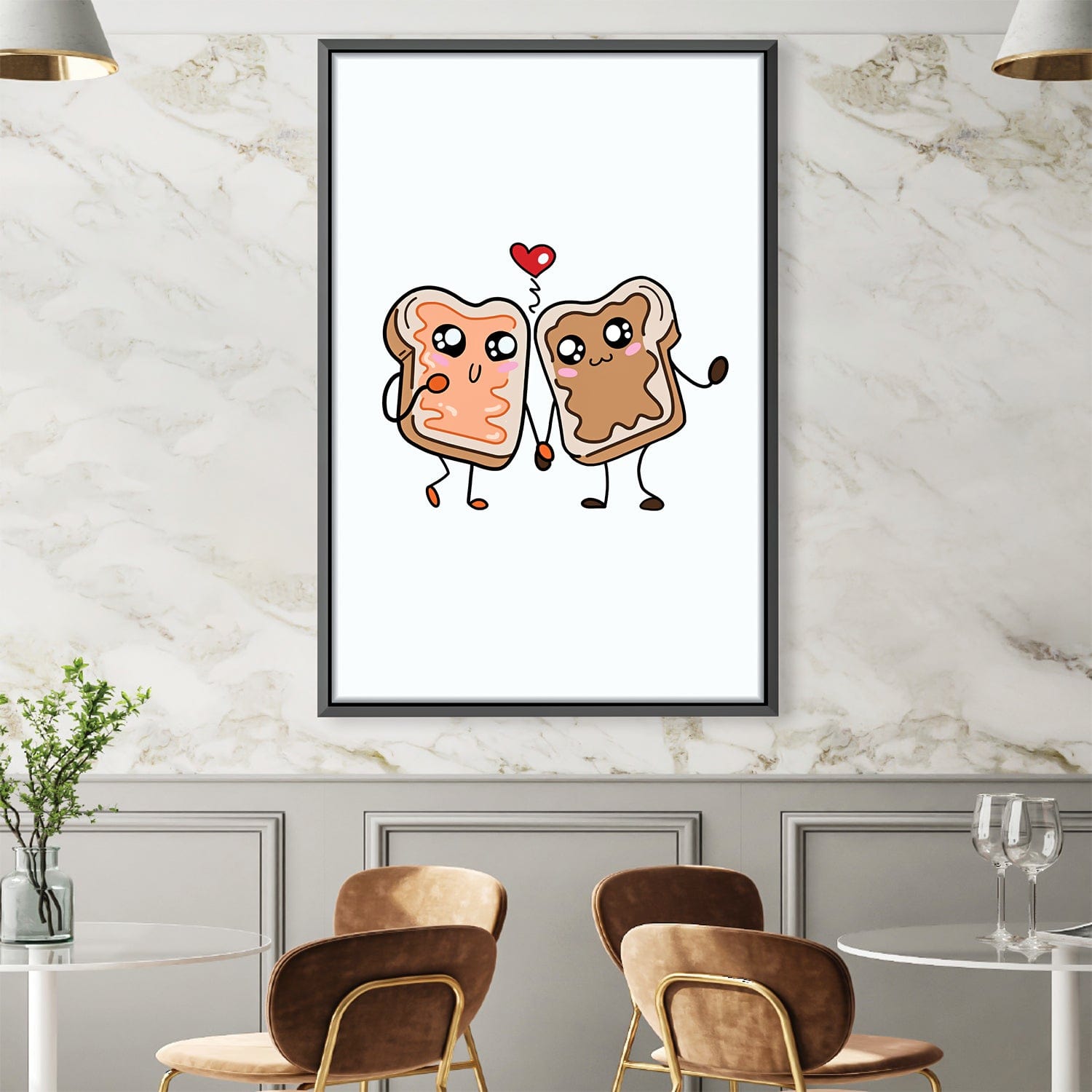Love Sandwich Canvas Art Clock Canvas