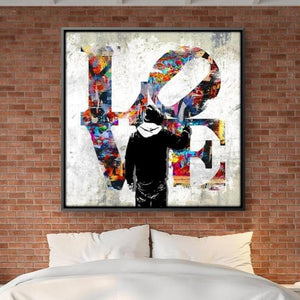 Love Symbol Canvas Art Clock Canvas