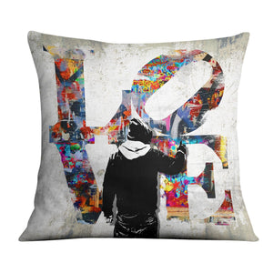 Love Symbol Cushion Cushion Cushion Square Clock Canvas
