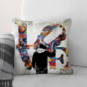 Love Symbol Cushion Cushion Cushion Square Clock Canvas