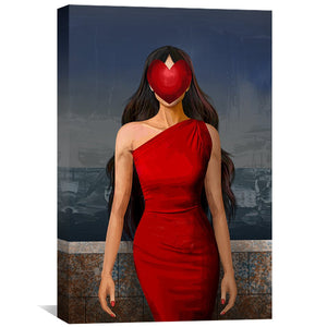 Love Wears a Red Dress Canvas Art Clock Canvas