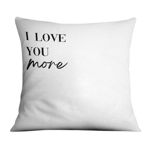 Love You More Cushion Cushion A / 45 x 45cm Clock Canvas