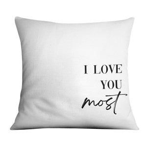 Love You More Cushion Cushion B / 45 x 45cm Clock Canvas