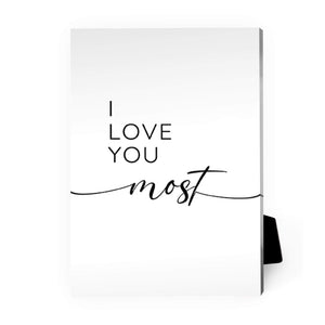 Love You More Desktop Canvas Desktop Canvas B / 13 x 18cm Clock Canvas