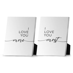 Love You More Desktop Canvas Desktop Canvas Clock Canvas