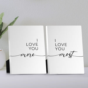 Love You More Desktop Canvas Desktop Canvas Clock Canvas