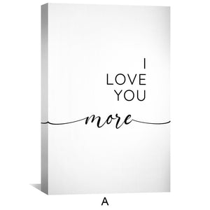 Love You More & Most Canvas Art Clock Canvas