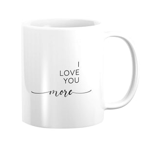 Love You More & Most Mug Mug Clock Canvas