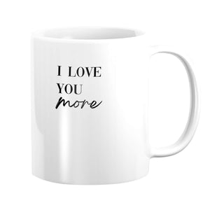 Love You More Mug Mug Clock Canvas