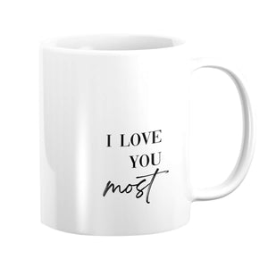 Love You More Mug Mug Clock Canvas