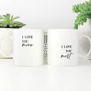Love You More Mug Mug Clock Canvas