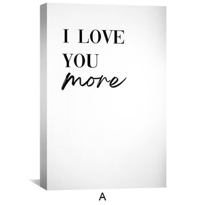 Love You More vs. Most Canvas Art Clock Canvas