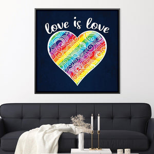 Lovely Love Canvas Art Clock Canvas