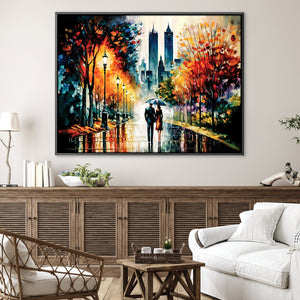 Lovely Strolls Canvas Art Clock Canvas
