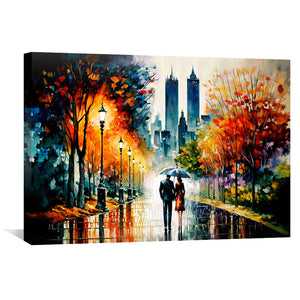Lovely Strolls Canvas Art Clock Canvas