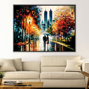 Lovely Strolls Canvas Art Clock Canvas