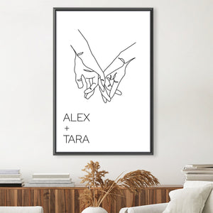 Loving Hands Canvas Art Clock Canvas