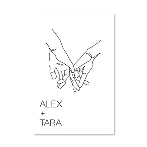 Loving Hands Canvas Art 30 x 45cm / Standard Gallery Wrap Clock Canvas