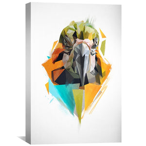 Low Poly Ara Light Canvas Art Clock Canvas