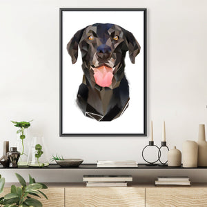 Low Poly Dog Light Canvas Art 30 x 45cm / Unframed Canvas Print Clock Canvas
