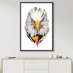 Low Poly Eagle 2 Light Canvas Art 30 x 45cm / Unframed Canvas Print Clock Canvas