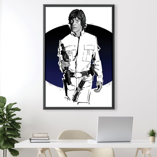 Luke Skywalker Canvas Art 30 x 45cm / Unframed Canvas Print Clock Canvas