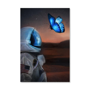 Luminous Butterfly Canvas Art Clock Canvas