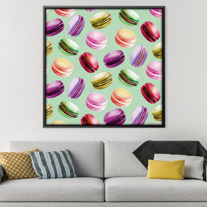 Macaroon Frenzy Canvas Art Clock Canvas