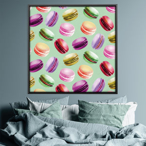 Macaroon Frenzy Canvas Art Clock Canvas