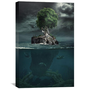 Magic Tree Canvas Art 30 x 45cm / Unframed Canvas Print Clock Canvas