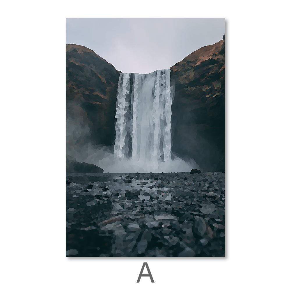 Magnificent Waterfalls Canvas Art A / 40 x 50cm / No Board - Canvas Print Only Clock Canvas