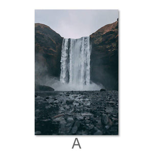 Magnificent Waterfalls Canvas Art A / 40 x 50cm / No Board - Canvas Print Only Clock Canvas