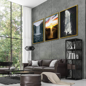 Magnificent Waterfalls Canvas Art Clock Canvas