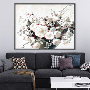 Majestic Flowers Oil Painting Oil 45 x 30cm / Oil Painting Clock Canvas