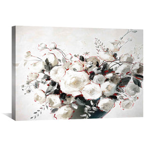 Majestic Flowers Oil Painting Oil Clock Canvas