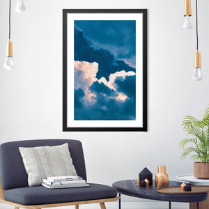 Majestic Sky Print Art Clock Canvas