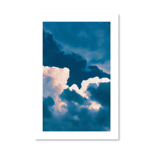 Majestic Sky Print Art Clock Canvas