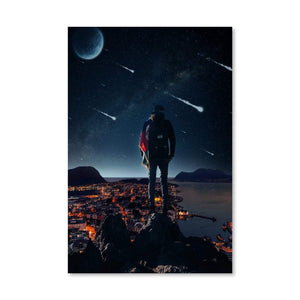 Man Standing Canvas Art Clock Canvas