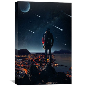 Man Standing Canvas Art 30 x 45cm / Unframed Canvas Print Clock Canvas