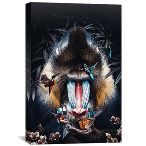 Mandrill 2 Canvas Art Clock Canvas