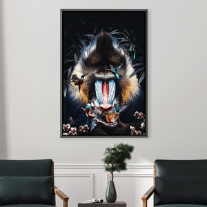 Mandrill 2 Canvas Art 30 x 45cm / Unframed Canvas Print Clock Canvas