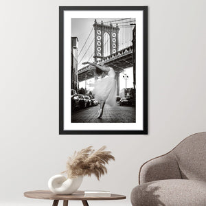 Manhattan Dancer Print Art 30 x 45cm / Unframed Canvas Print Clock Canvas