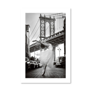 Manhattan Dancer Print Art Clock Canvas