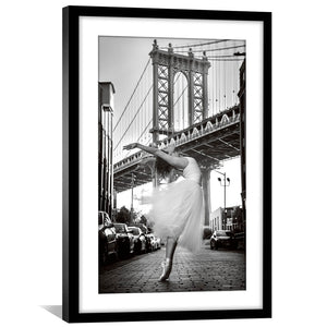 Manhattan Dancer Print Art Clock Canvas