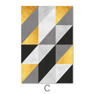 Marble and Gold Art-Set Canvas Art C / 30 x 45cm / Unframed Canvas Print Clock Canvas