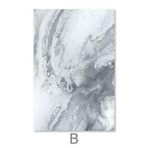 Marble Grey Canvas Art B / 30 x 45cm / Unframed Canvas Print Clock Canvas