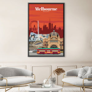 Melbourne Canvas - Studio 324 Art Clock Canvas