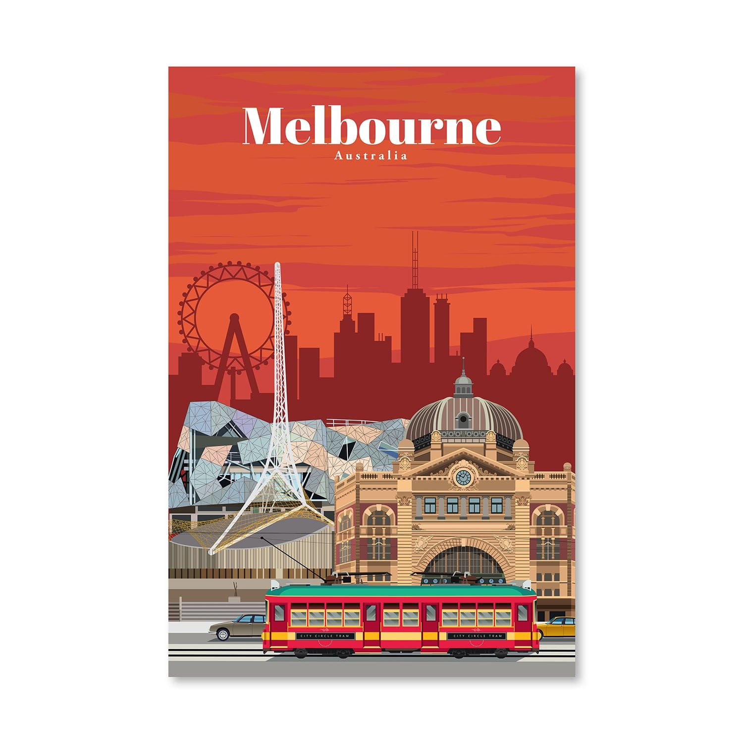 Melbourne Canvas - Studio 324 Art Clock Canvas