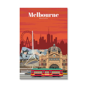 Melbourne Canvas - Studio 324 Art Clock Canvas