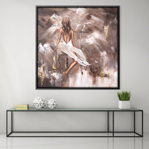 Mellifluous I Canvas Art 30 x 30cm / Unframed Canvas Print Clock Canvas